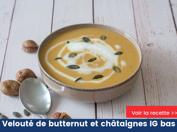 Velouté de butternut et châtaignes IG Bas